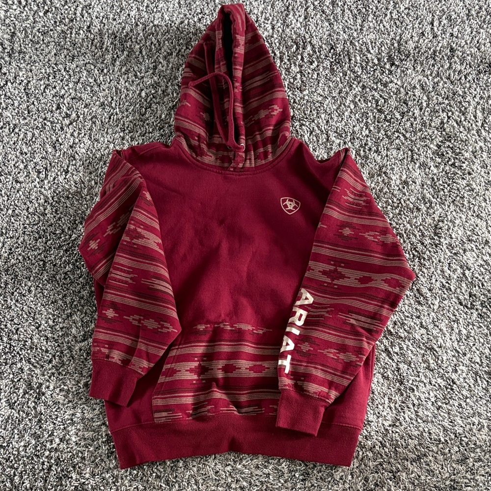 Ariat Burgundy Patterned Hoodie